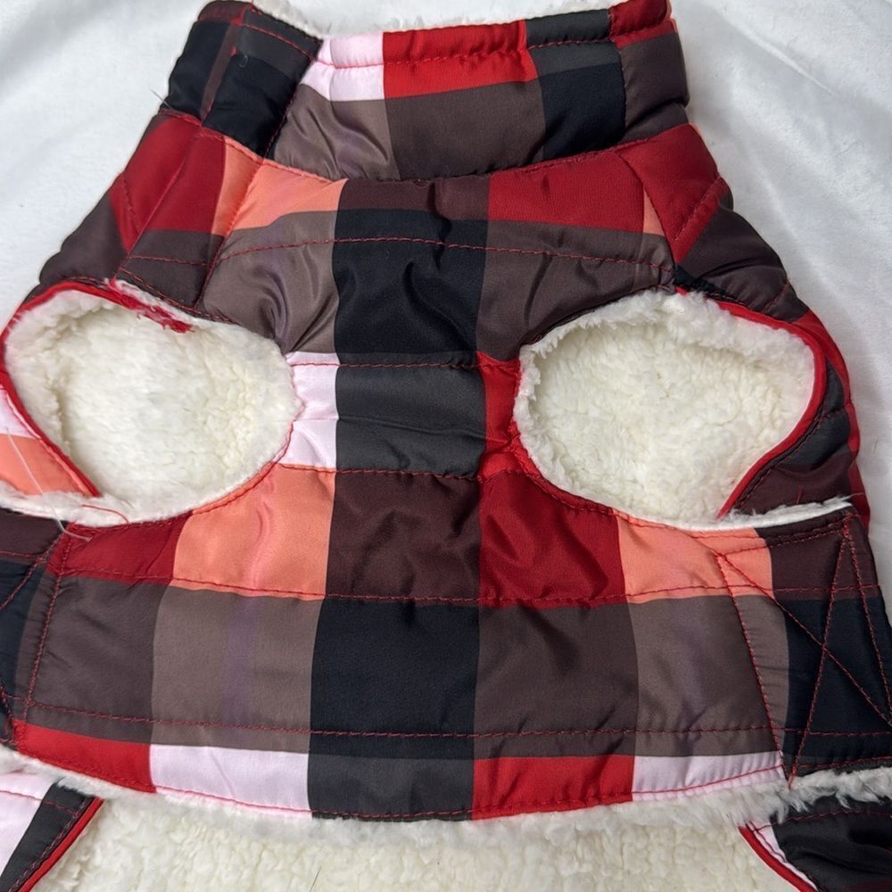 Dog Sherpa Plaid Cold Alert Technology Jacket. Size Small. - Picture 4 of 7